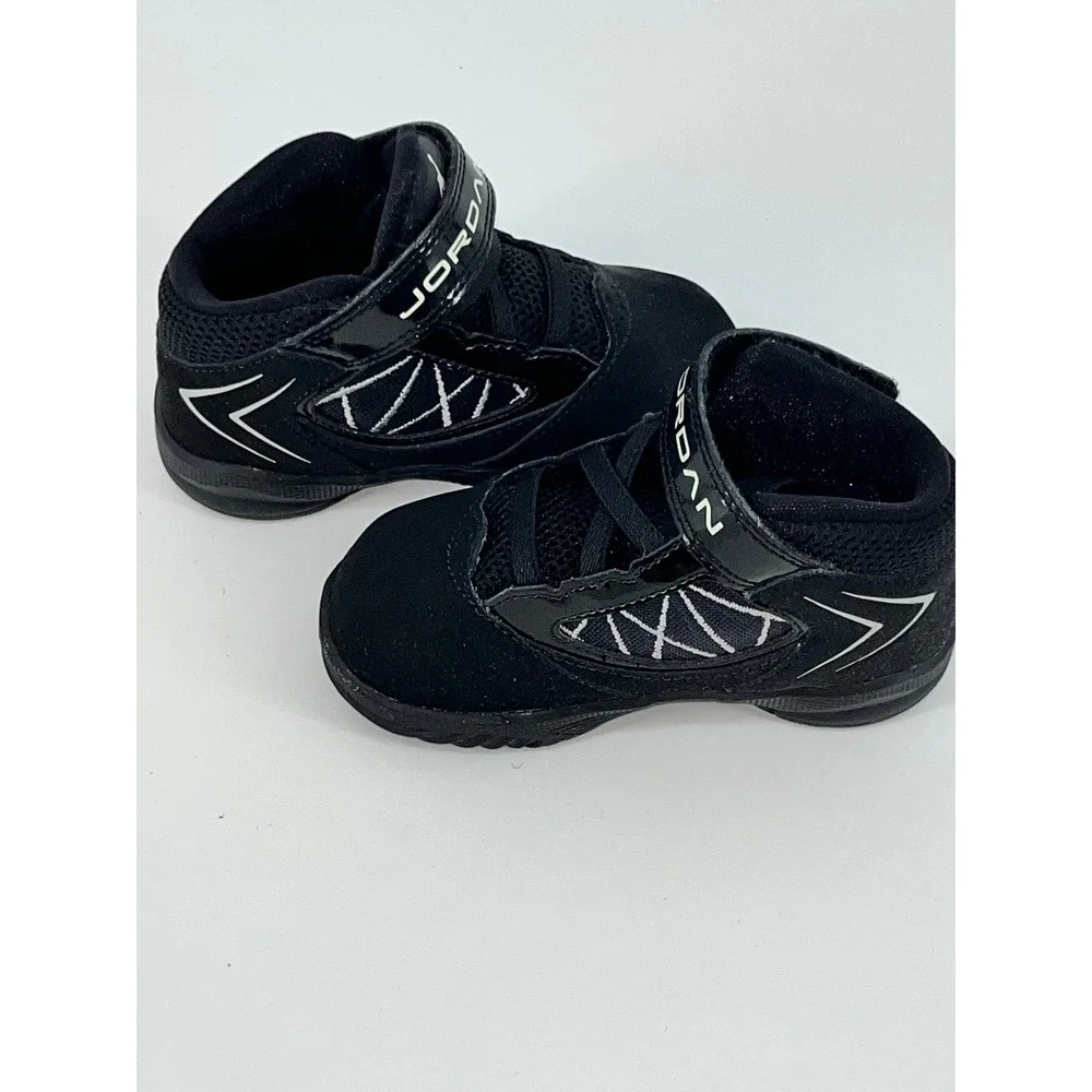 Open Box Jordan Flight Origin Sneakers Black HighTop Hook and Loop Toddler ‎ 6C
